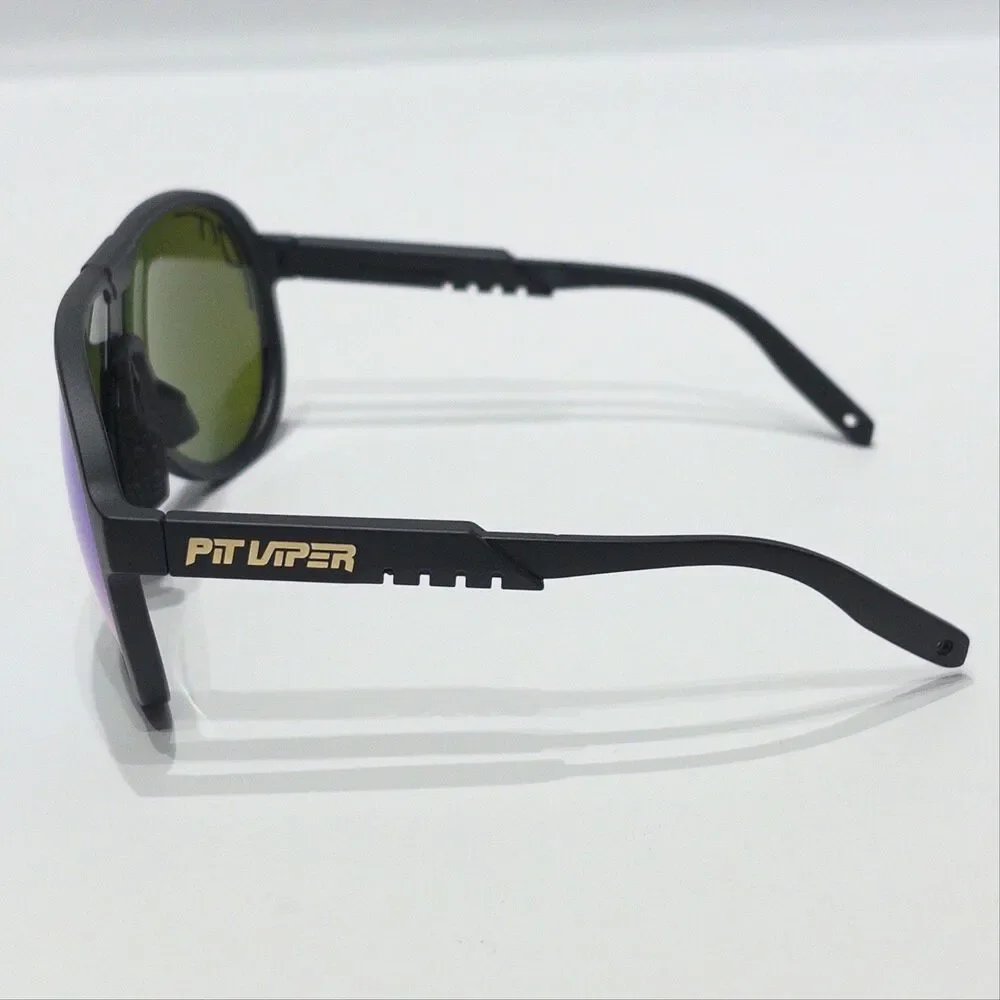 Pit Viper The Exec Jethawk HDPV Polarized Blue-Green Sunglasses Ear Adjust (A6)